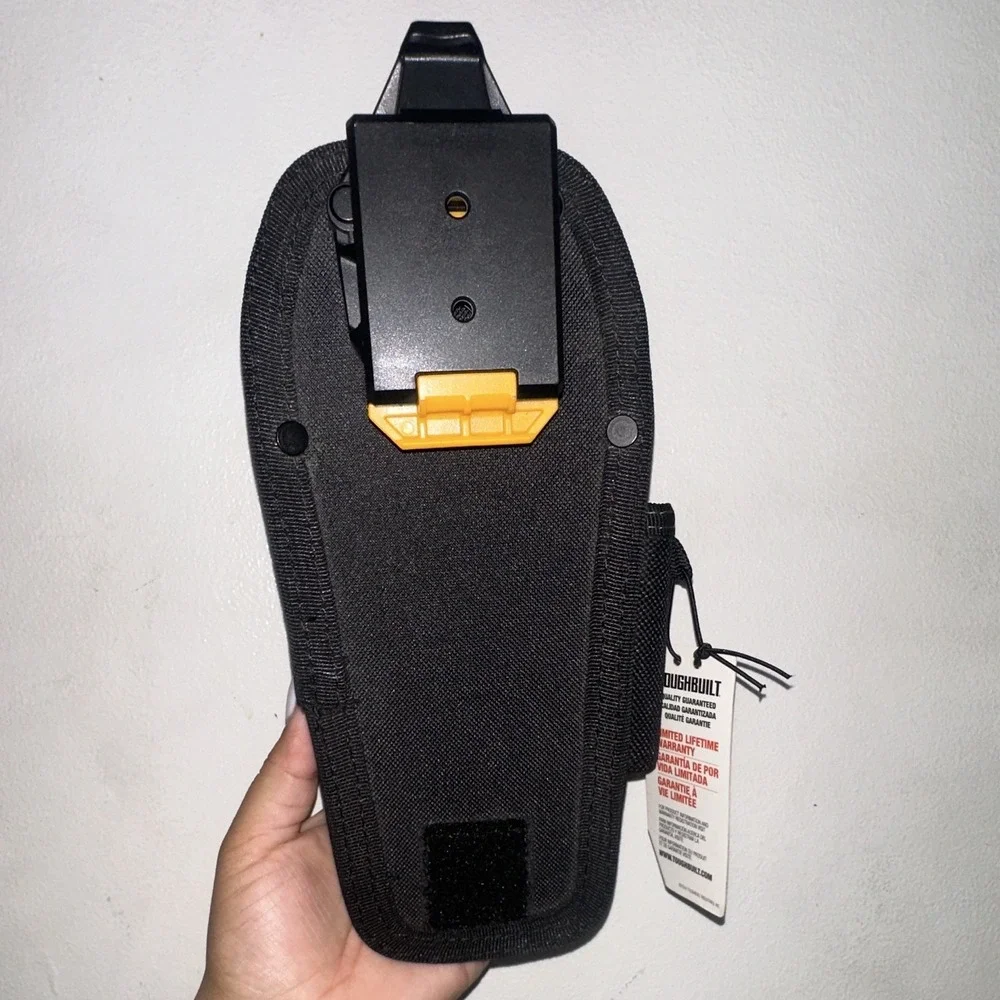TOUGHBUILT ClipTech Clip-On Tool Pouch Belt Holster Technician Black/Yellow NWT